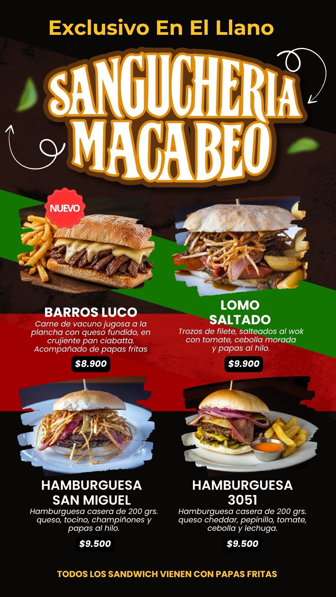 Sanguchería Macabeo abril 2026